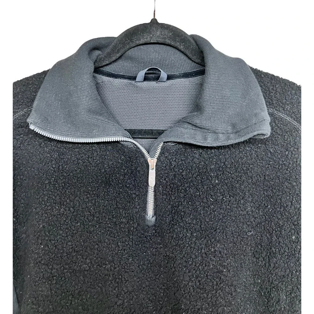 Lululemon Stand Out Sherpa 1/2 Zip‎ Black Women’s Size 8
